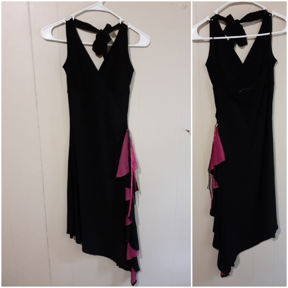 Lipstick halter top black dress size medium